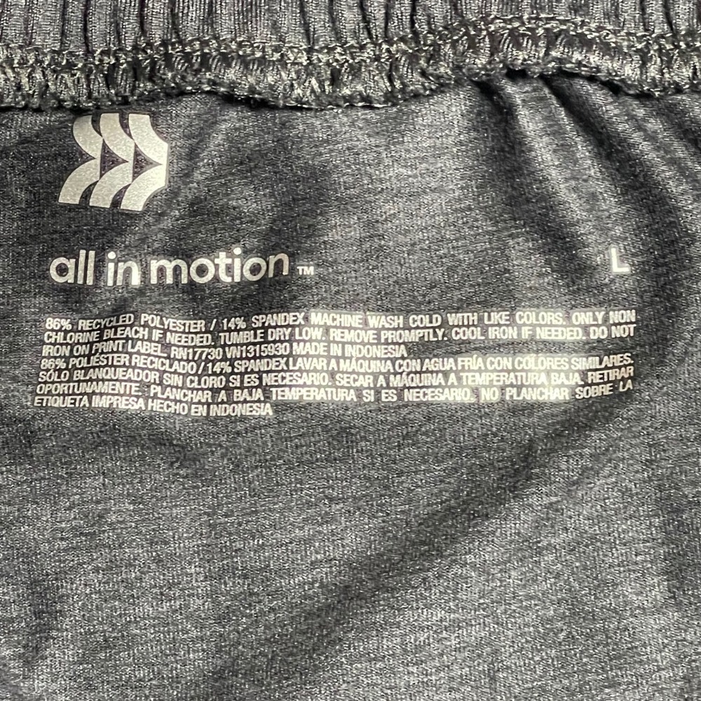 All in Motion Soft Stretch Jogger Pants Mid Rise Black Size L Recycled Polyester - Picture 6 of 8